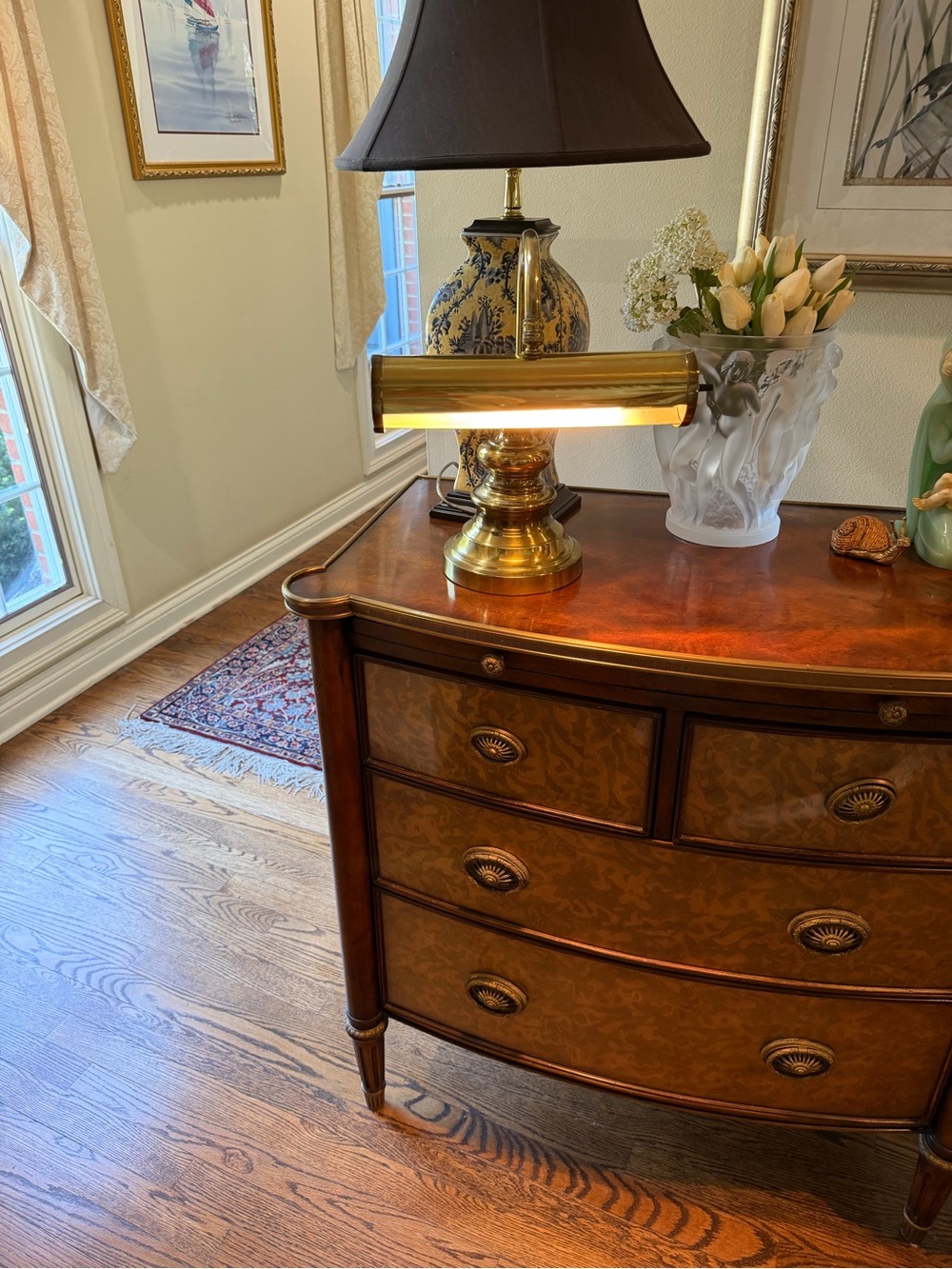 Brass Bankers Desk Lamp / Piano Lamp - Gold - Picture 7 of 7